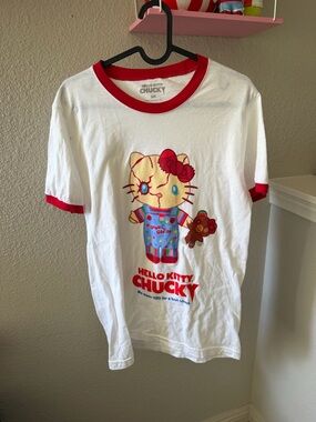 Sanrio Hello Kitty X Chucky Universal Studios Horror Small Ringer Tee